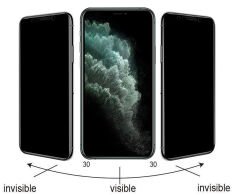 iPhone 15 Plus Kolay Uygulama Aparatlı 5D Magic Privacy Glass Hayalet Cam Ekran