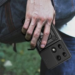 Xiaomi Redmi Note 13 Pro 4G Tank Kılıf Magnetik Standlı Kamera Korumalı Sürgülü Vega Kapak