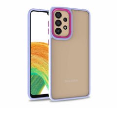 Samsung Galaxy A52 Kılıf Kamera Çıkıntılı Arkası Şeffaf Köşeleri Parlak Renkli Işlemeli Flora Kapak