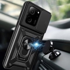 Xiaomi Mi 13T Pro Tank Kılıf Magnetik Standlı Kamera Korumalı Sürgülü Vega Kapak