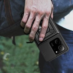 Xiaomi Mi 13T Pro Tank Kılıf Magnetik Standlı Kamera Korumalı Sürgülü Vega Kapak