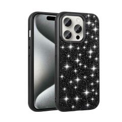 iPhone 15 Pro Kılıf Parlak Taşlı Tasarım Linea Kapak