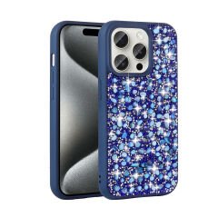 iPhone 15 Pro Kılıf Parlak Taşlı Tasarım Linea Kapak