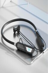 Digital Göstergeli 120 Saat Bekleme Süreli Kablosuz Bluetooth Boyunluk Kulaklık 5.1