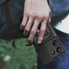 Xiaomi Redmi 13C Tank Kılıf Magnetik Standlı Kamera Korumalı Sürgülü Vega Kapak