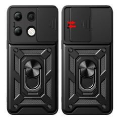 Xiaomi Redmi Note 13 4G Tank Kılıf Magnetik Standlı Kamera Korumalı Sürgülü Vega Kapak