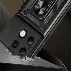 Xiaomi Redmi Note 13 4G Tank Kılıf Magnetik Standlı Kamera Korumalı Sürgülü Vega Kapak