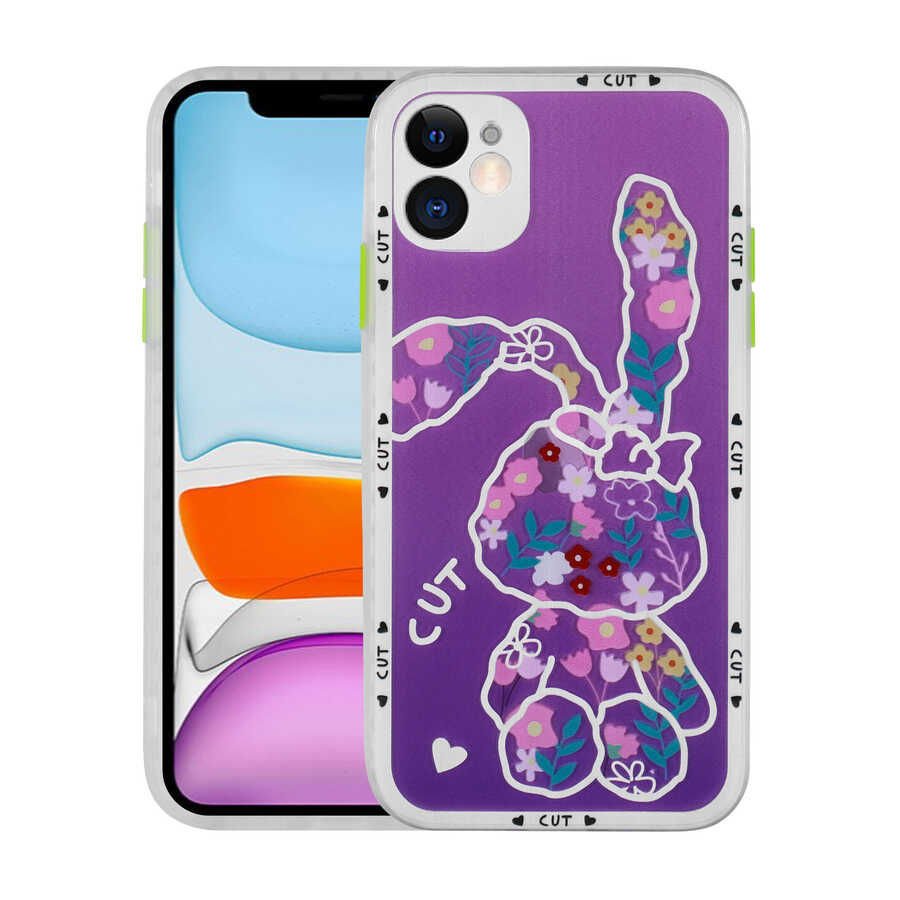 iPhone 11 Kılıf Kamera Korumalı Desenli Sert Hess Kapak