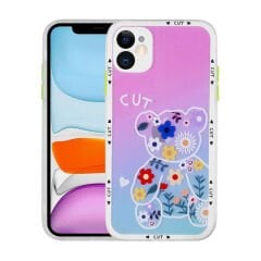 iPhone 11 Kılıf Kamera Korumalı Desenli Sert Hess Kapak