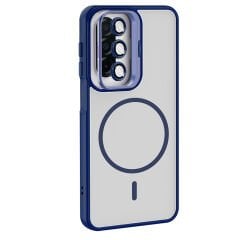 Samsung Galaxy A17 Kılıf Standlı ve Kamera Lens Hediyeli Etro Kapak