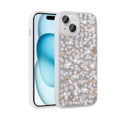 iPhone 15 Plus Kılıf Parlak Taşlı Tasarım Linea Kapak