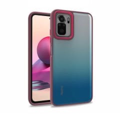 Xiaomi Redmi Note 10 Kılıf Kamera Çıkıntılı Arkası Şeffaf Köşeleri Parlak Renkli Işlemeli Flora Kapak