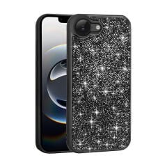 iPhone 16E Kılıf Parlak Taşlı Tasarım Pırlanta Kapak