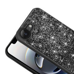 iPhone 16E Kılıf Parlak Taşlı Tasarım Pırlanta Kapak