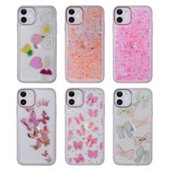 iPhone 11 Kılıf Figürlü Desenli Işıltılı Sert Sos Kapak