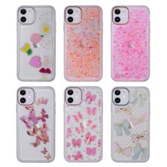 iPhone 11 Kılıf Figürlü Desenli Işıltılı Sert Sos Kapak