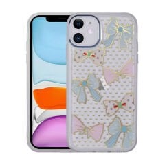 iPhone 11 Kılıf Figürlü Desenli Işıltılı Sert Sos Kapak