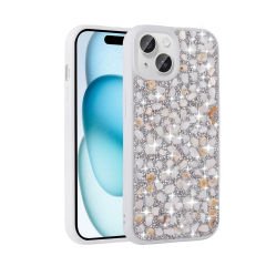 iPhone 15 Kılıf Parlak Taşlı Tasarım Linea Kapak