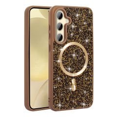 Samsung Galaxy A55 Kılıf Parlak Taşlı Tasarım Pırlanta Kapak