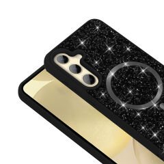 Samsung Galaxy A55 Kılıf Parlak Taşlı Tasarım Pırlanta Kapak