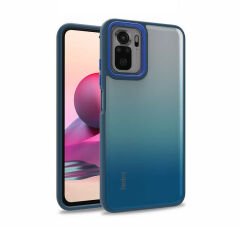 Xiaomi Redmi Note 10S Kılıf Kamera Çıkıntılı Arkası Şeffaf Köşeleri Parlak Renkli Işlemeli Flora Kapak