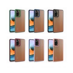 Xiaomi Redmi Note 10S Kılıf Kamera Çıkıntılı Arkası Şeffaf Köşeleri Parlak Renkli Işlemeli Flora Kapak