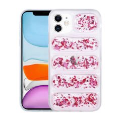 iPhone 11 Kılıf Kamera Korumalı Simli Airbag'li Dalga Kapak