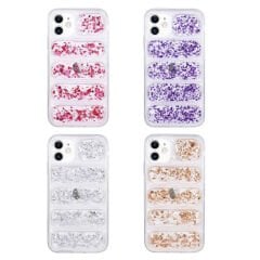 iPhone 11 Kılıf Kamera Korumalı Simli Airbag'li Dalga Kapak