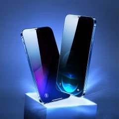 iPhone 12 Kolay Uygulama Aparatlı 5D Magic Privacy Glass Hayalet Cam Ekran Koruyucu