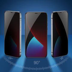 iPhone 12 Kolay Uygulama Aparatlı 5D Magic Privacy Glass Hayalet Cam Ekran Koruyucu
