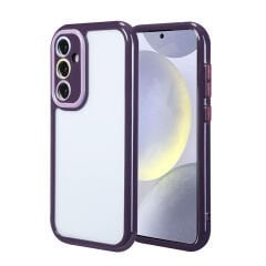 Samsung Galaxy S24 Kılıf Kamera Korumalı Renkli Kenar ve Çerçeve Tasarımlı Vitamin Kapak