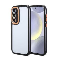 Samsung Galaxy S24 Kılıf Kamera Korumalı Renkli Kenar ve Çerçeve Tasarımlı Vitamin Kapak