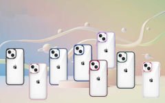 iPhone 14 Kılıf Kamera Çıkıntılı Arkası Şeffaf Köşeleri Parlak Renkli Işlemeli Flora Kapak