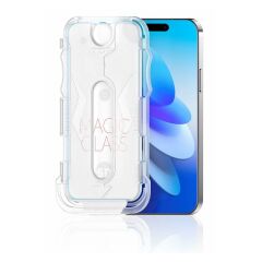 iPhone 16 Kolay Uygulama Aparatlı 5D Magic Glass Cam Ekran Koruyucu