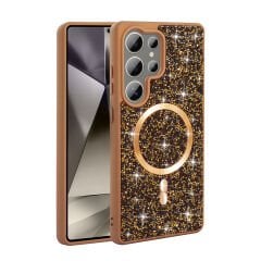 Samsung Galaxy S25 Ultra Kılıf Parlak Taşlı Tasarım Zore Pırlanta Kapak