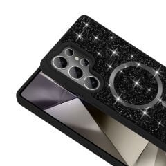 Samsung Galaxy S25 Ultra Kılıf Parlak Taşlı Tasarım Zore Pırlanta Kapak