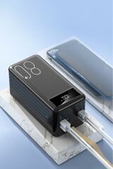 1080 80000mAh Ledli 4 Çıkışlı Taşınabilir Hızlı Şarj Dijital Göstergeli Powerbank