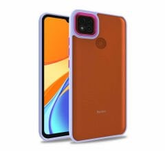 Xiaomi Redmi 9C Kılıf Kamera Çıkıntılı Arkası Şeffaf Köşeleri Parlak Renkli Işlemeli Flora Kapak