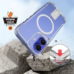 iPhone 16 Kılıf Magsafe Şarj Özellikli T-Max Standlı Kapak