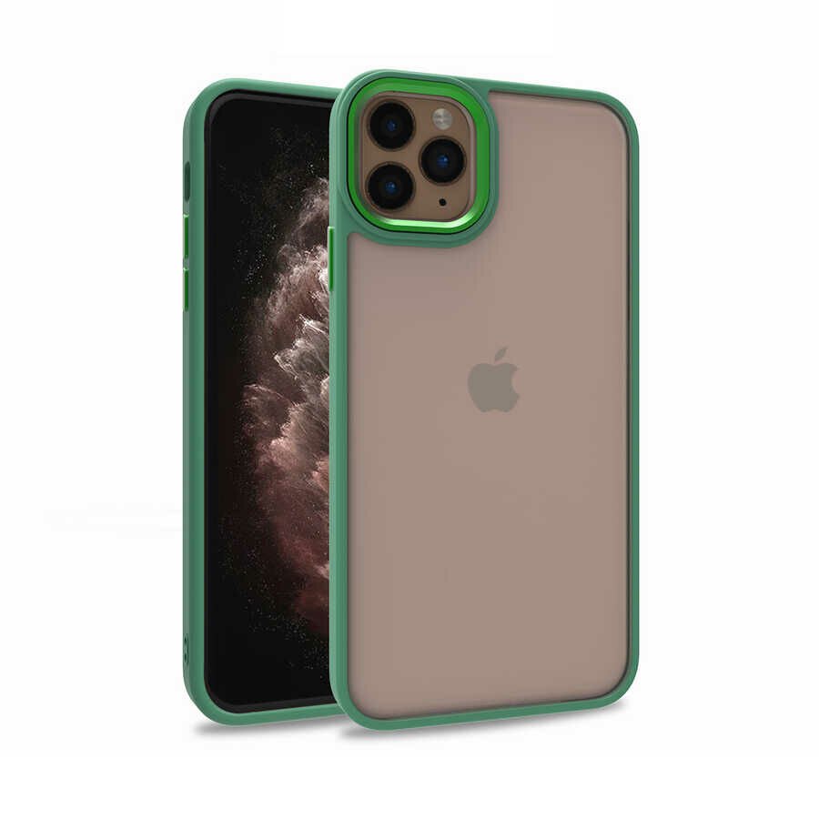 iPhone 11 Pro Max Kılıf Kamera Çıkıntılı Arkası Şeffaf Köşeleri Parlak Renkli Işlemeli Flora Kapak