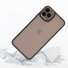 iPhone 11 Pro Max Kılıf Kamera Çıkıntılı Arkası Şeffaf Köşeleri Parlak Renkli Işlemeli Flora Kapak