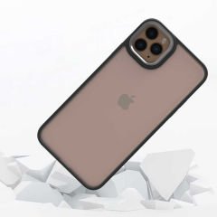 iPhone 11 Pro Max Kılıf Kamera Çıkıntılı Arkası Şeffaf Köşeleri Parlak Renkli Işlemeli Flora Kapak