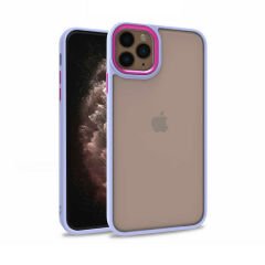 iPhone 11 Pro Max Kılıf Kamera Çıkıntılı Arkası Şeffaf Köşeleri Parlak Renkli Işlemeli Flora Kapak