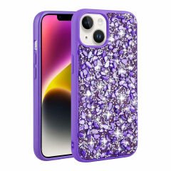 iPhone 14 Kılıf Parlak Taşlı Tasarım Linea Kapak kılıf