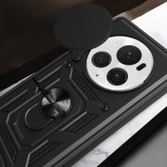 Honor Magic 6 Pro Kılıf Magnetik Standlı Kamera Korumalı Sürgülü Vega Kapak