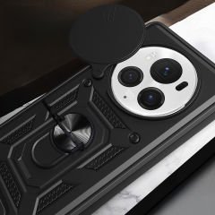 Honor Magic 6 Pro Kılıf Magnetik Standlı Kamera Korumalı Sürgülü Vega Kapak