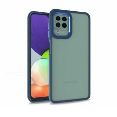 Samsung Galaxy M32 Kılıf Kamera Çıkıntılı Arkası Şeffaf Köşeleri Parlak Renkli Işlemeli Flora Kapak