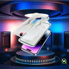iPhone 13 Pro Max Kolay Uygulama Aparatlı 5D Magic Glass Cam Ekran Koruyucu