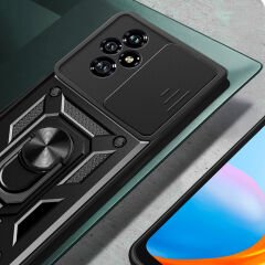 Honor 200 Kılıf Magnetik Standlı Kamera Korumalı Sürgülü Vega Kapak