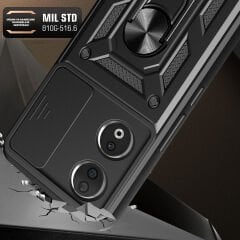 Honor 90 Kılıf Magnetik Standlı Kamera Korumalı Sürgülü Vega Kapak